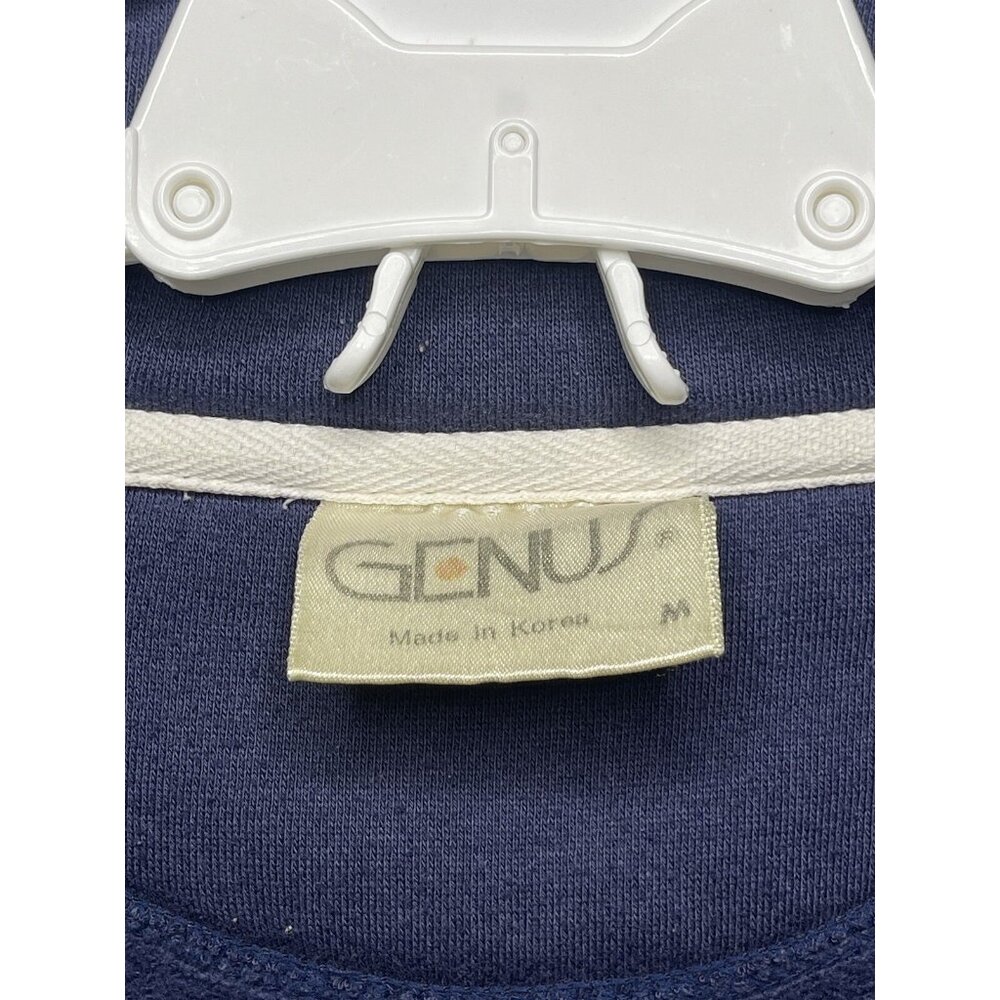 Vintage Genus Tag UCSB Santa Barbara 1/4 Pullover High Collared M Blue - Picture 4 of 6